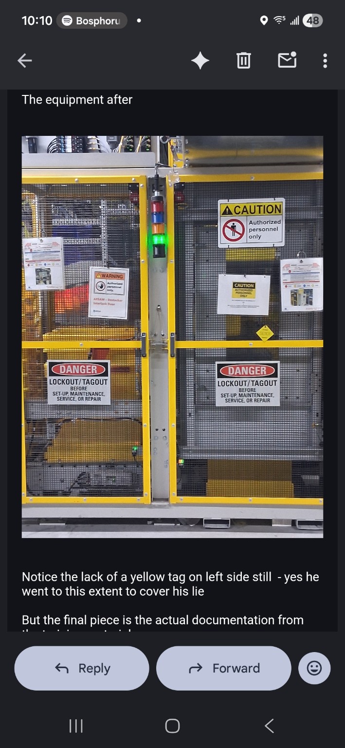 ARSAW equipment after incident